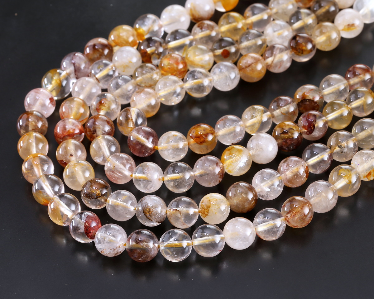 Gold Hematoid Quartz (A) Round 8mm