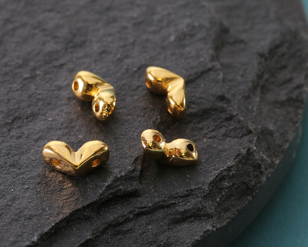 Cymbal Mitakas 24K Gold (plated) Side Bead for GemDuo 3.5x7.5mm