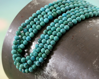 Green Blue Hubei Turquoise (A - more blue) Round 3mm