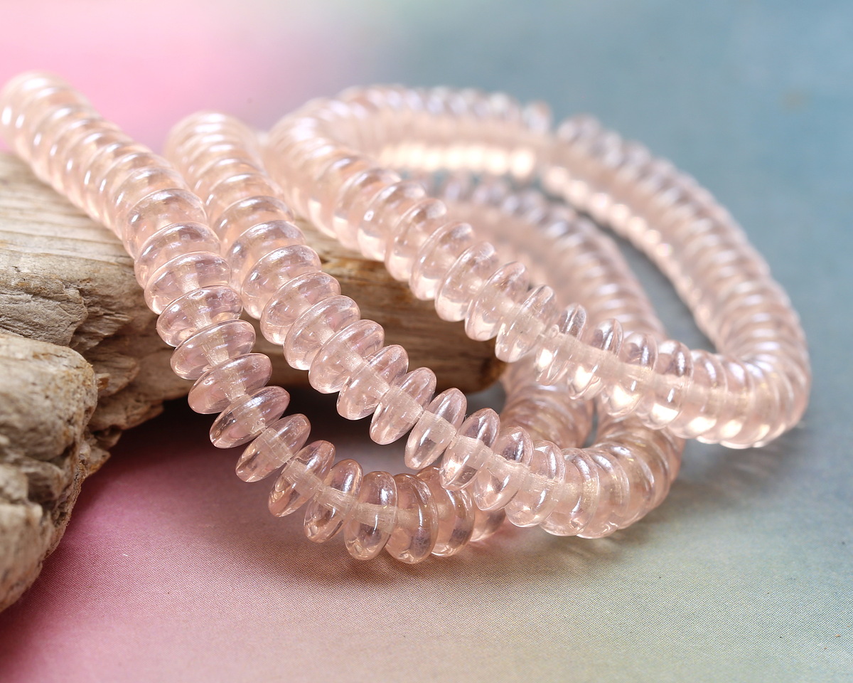 Czech Glass Rosaline Luster Spacer 2x6mm