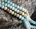 Black Gold Amazonite (Ombré) Faceted Rondelle 4x6mm