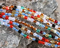 Czech Glass Multi Color Fire Polished Round 3mm