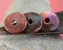 Mykonos Ceramic Iridescent Copper Patina Spacer Disc 30mm