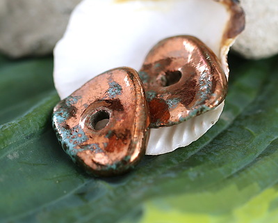 Mykonos Ceramic Iridescent Copper Patina Washer 28-30mm