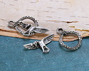 Mykonos Antique Silver (plated) Duality Toggle Clasp 14.5x20mm, 22mm Bar