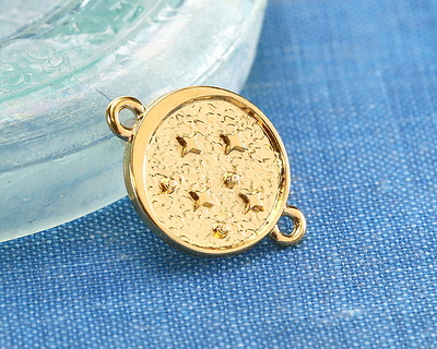 24K Gold (plated) Starry Night Focal Link 15x20mm