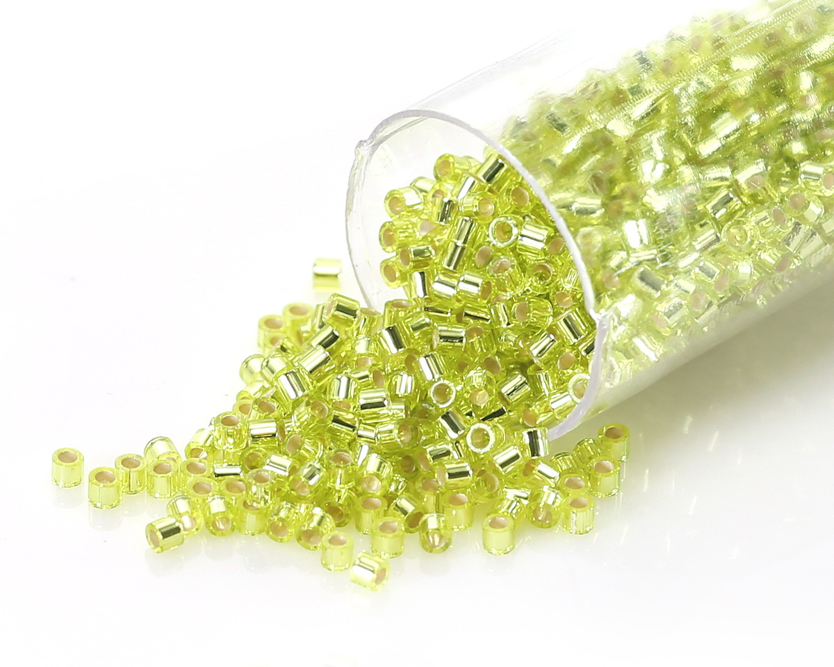 Miyuki Delica Silver Lined Chartreuse (DBS0147) 15/0 Seed Bead