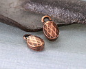 Nunn Design Antique Copper (plated) Faceted Oval Charm 10.6x6mm