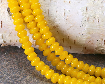 Sunshine Opal Swirl Glass Rondelle 5x8mm