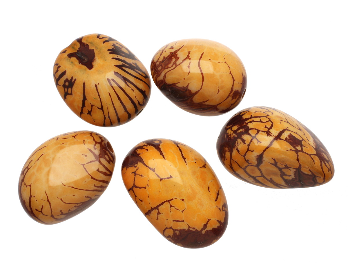 Tagua Nut Gold Nugget 40-45x32-36mm