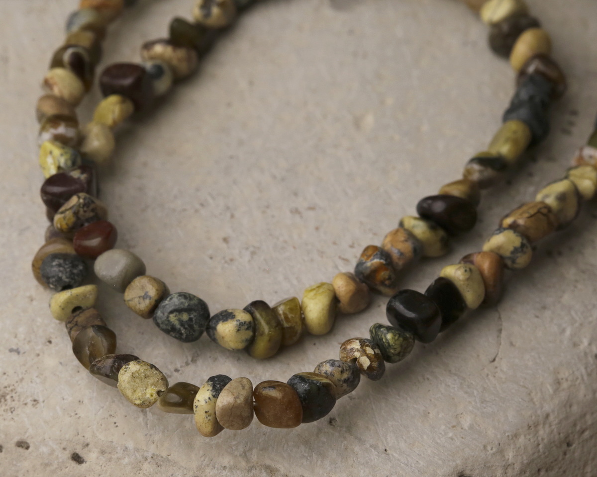 Yellow Turquoise Mini Tumbled Nugget 4-5mm