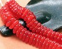 Czech Glass Red Opal Leaf Drop 9mm