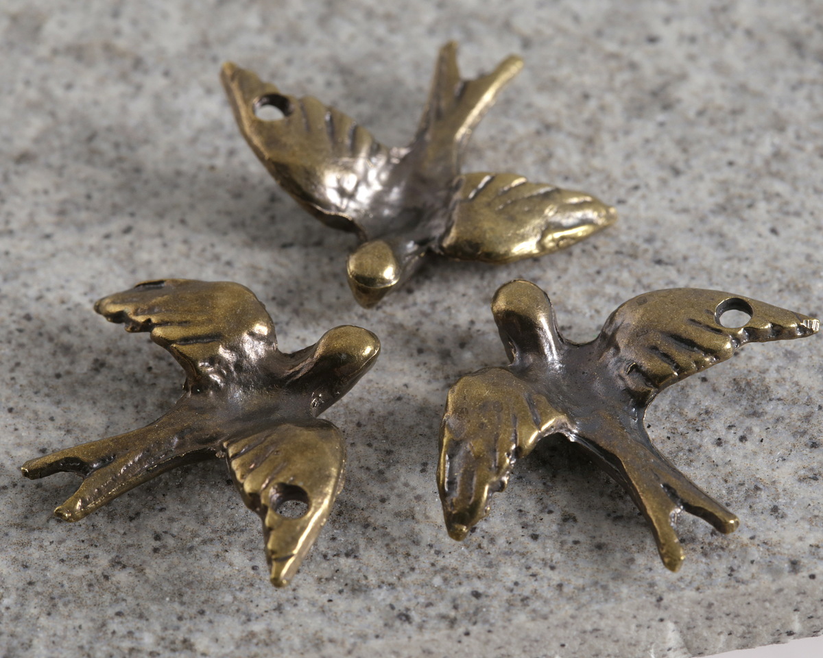 20 Antique Brass Plated Cup Hooks – 1 1/4 Inch Length, 7/8 Inch Security Hooks With Free Sample – Great For Home & Craft