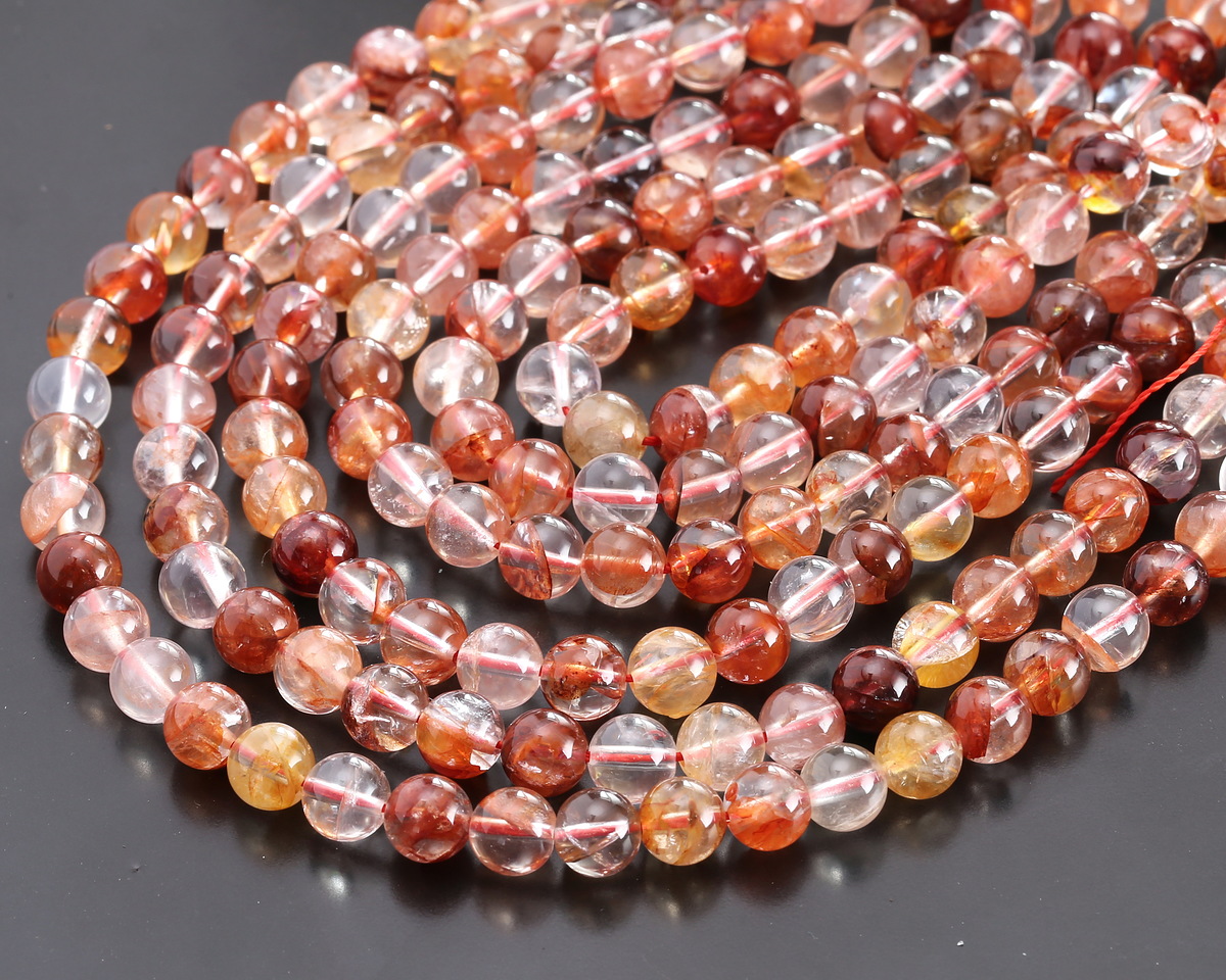 Red Hematoid Quartz (AA) Round 6mm