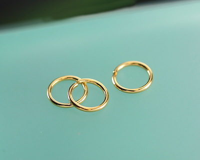 Gold (plated) Stainless Steel Jump Ring 7mm, 20 gauge