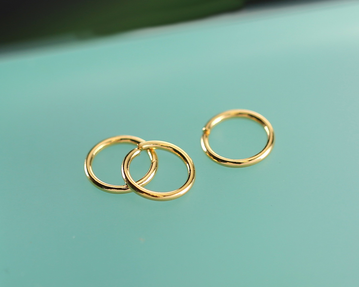 Gold (plated) Stainless Steel Jump Ring 7mm, 20 gauge