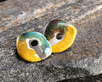 Mykonos Ceramic Raku Metallic Harvest Washer 16-19mm