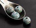 Mykonos Metalized Ceramic Copper Patina Rondelle 10x13mm