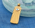 24K Gold (plated) Radiant Enamel Evil Eye Rectangular Focal 11x31mm