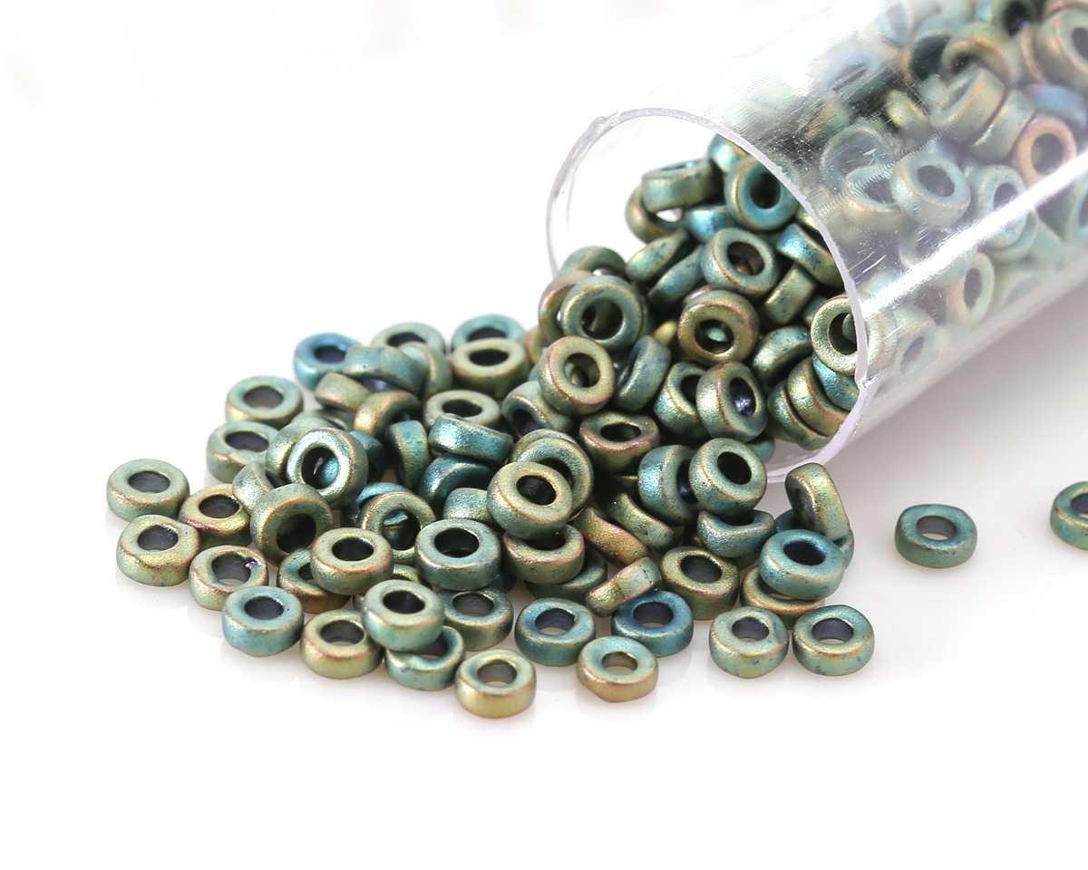 Miyuki Matte Metallic Patina Iris Spacer Bead 3mm