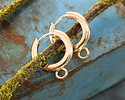 Nina Designs Bronze Round Wire Huggie Hoops with Loop 14x16mm