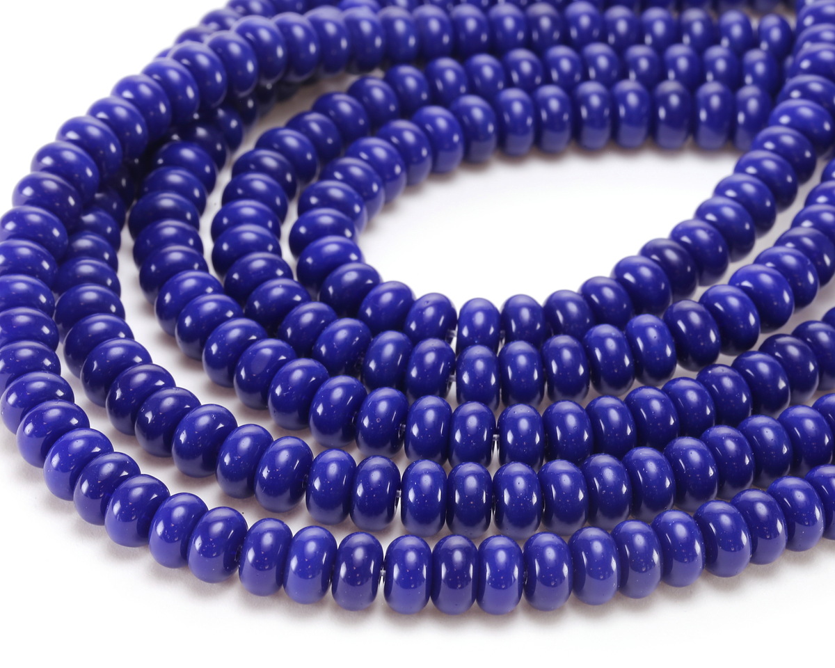 Cobalt Glass Rondelle 5x8mm