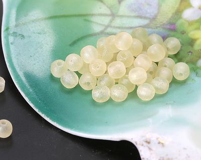 Czech Glass Textured Jonquil Luster Round Druk 3mm
