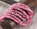 Pink Tourmaline Microfaceted Rondelle 2x4mm