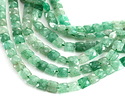 Green Strawberry Quartz (A) Microfaceted Square 8mm
