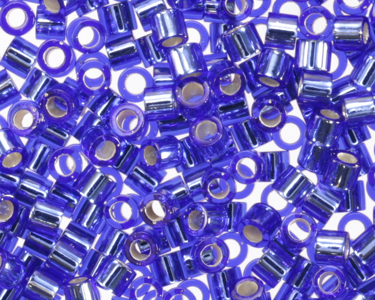 Miyuki Delica Silver Lined Cobalt (DBS0047) 15/0 Seed Bead