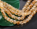 Citrine (A) Faceted Cube 6mm