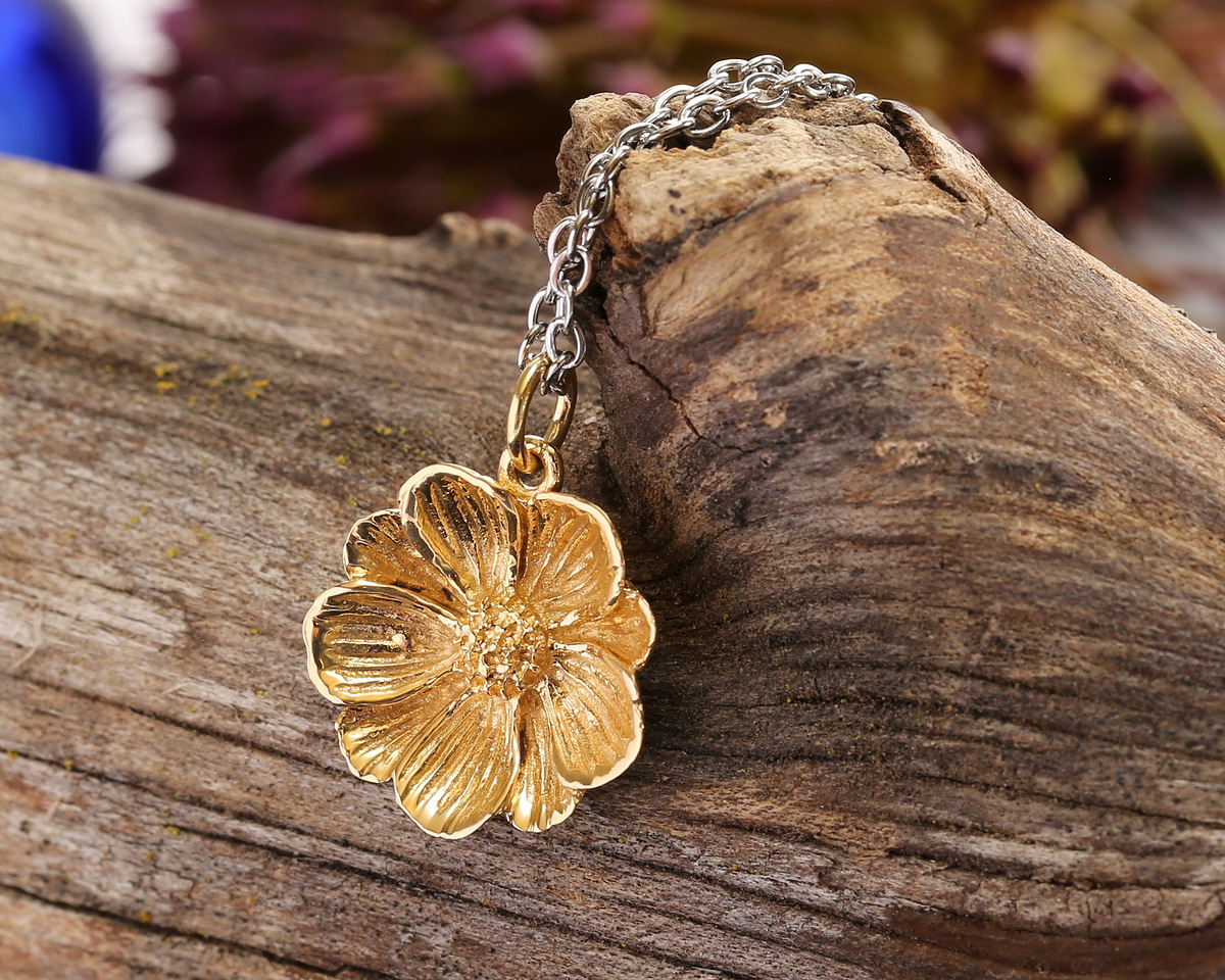 Nina Designs Bronze Peony Blossom Focal 16x20mm
