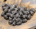 Mykonos Antique Silver (plated) Ornate Drum Barrel 10x8mm