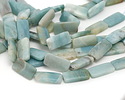 Amazonite (multi-color) Puff Rectangle 30x15mm