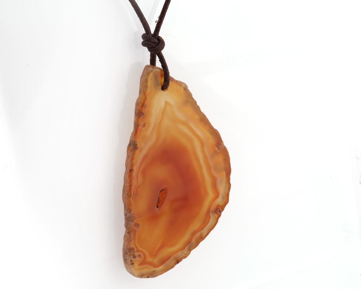Canyon Agate Freeform Slice w/ Natural Edge Focal 31-51x55-100mm