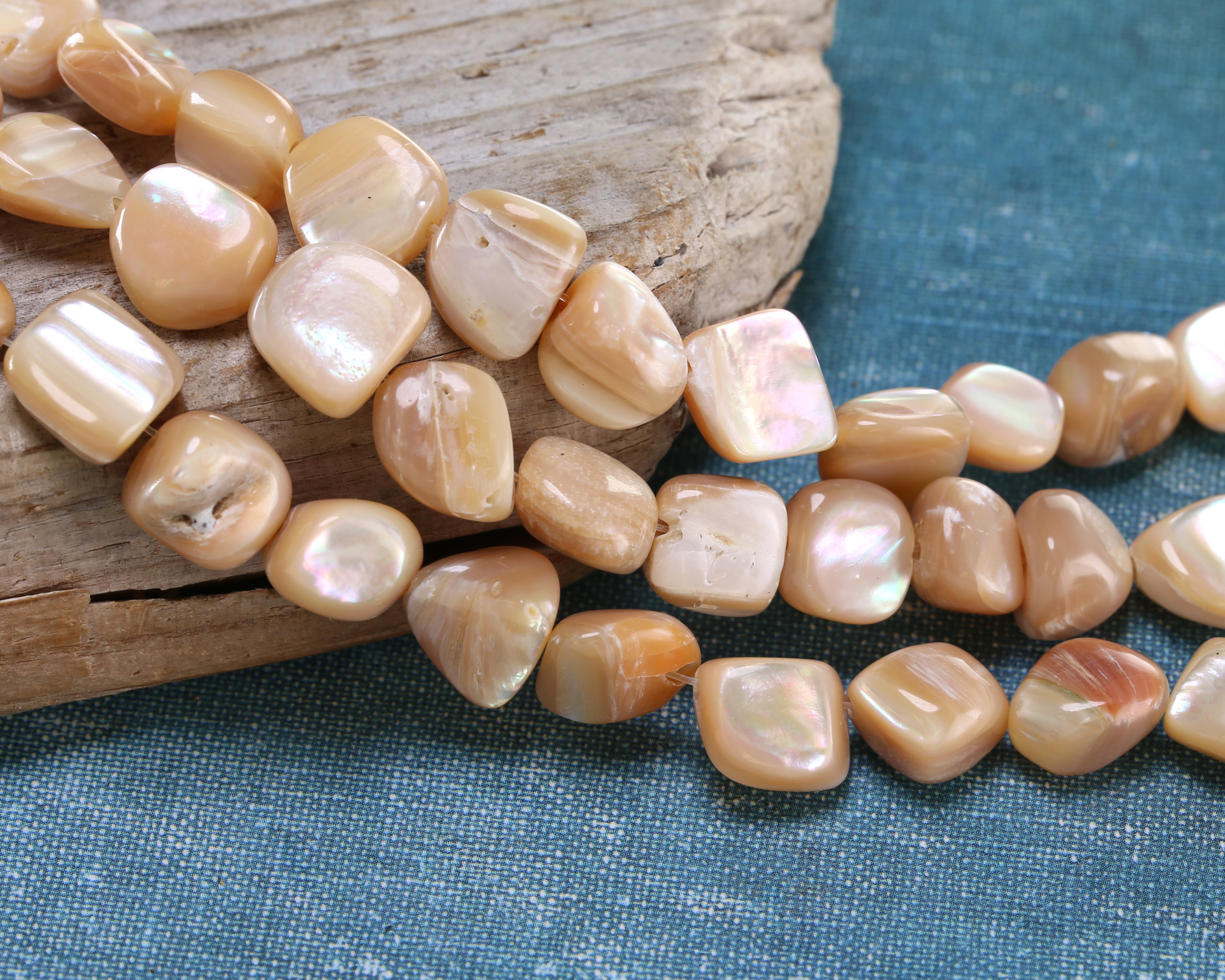 Natural Mother of Pearl Nugget 7-9x7mm