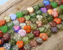 Czech Glass Autumn Mix Maple Leaf 11x13mm
