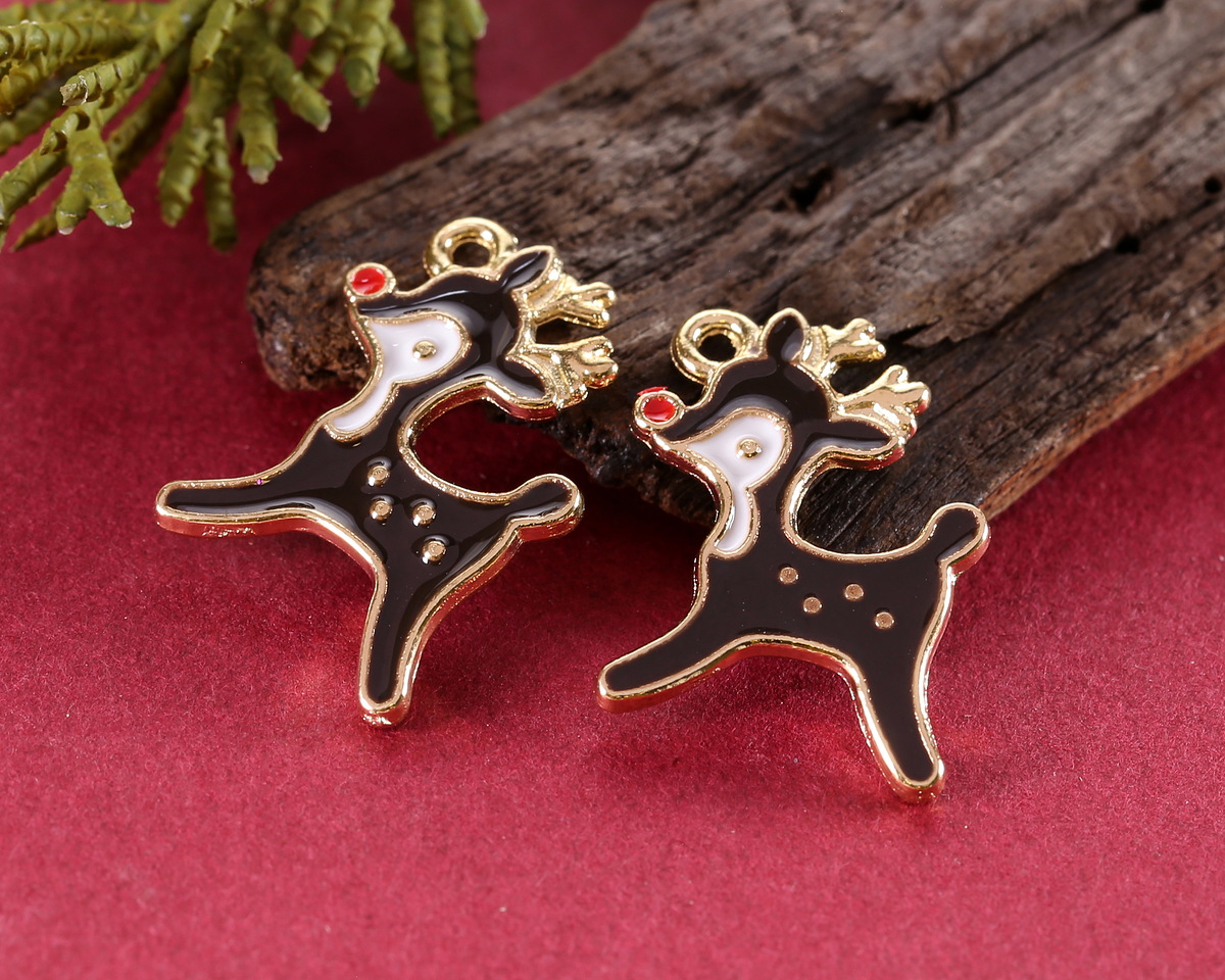Enamel Rudolph the Reindeer Focal 15x20mm