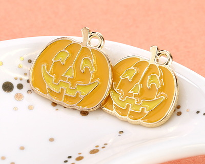 Enamel Jack 'O Lantern Focal 20x20mm
