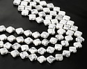 White Howlite Faceted Quatrefoil 13mm