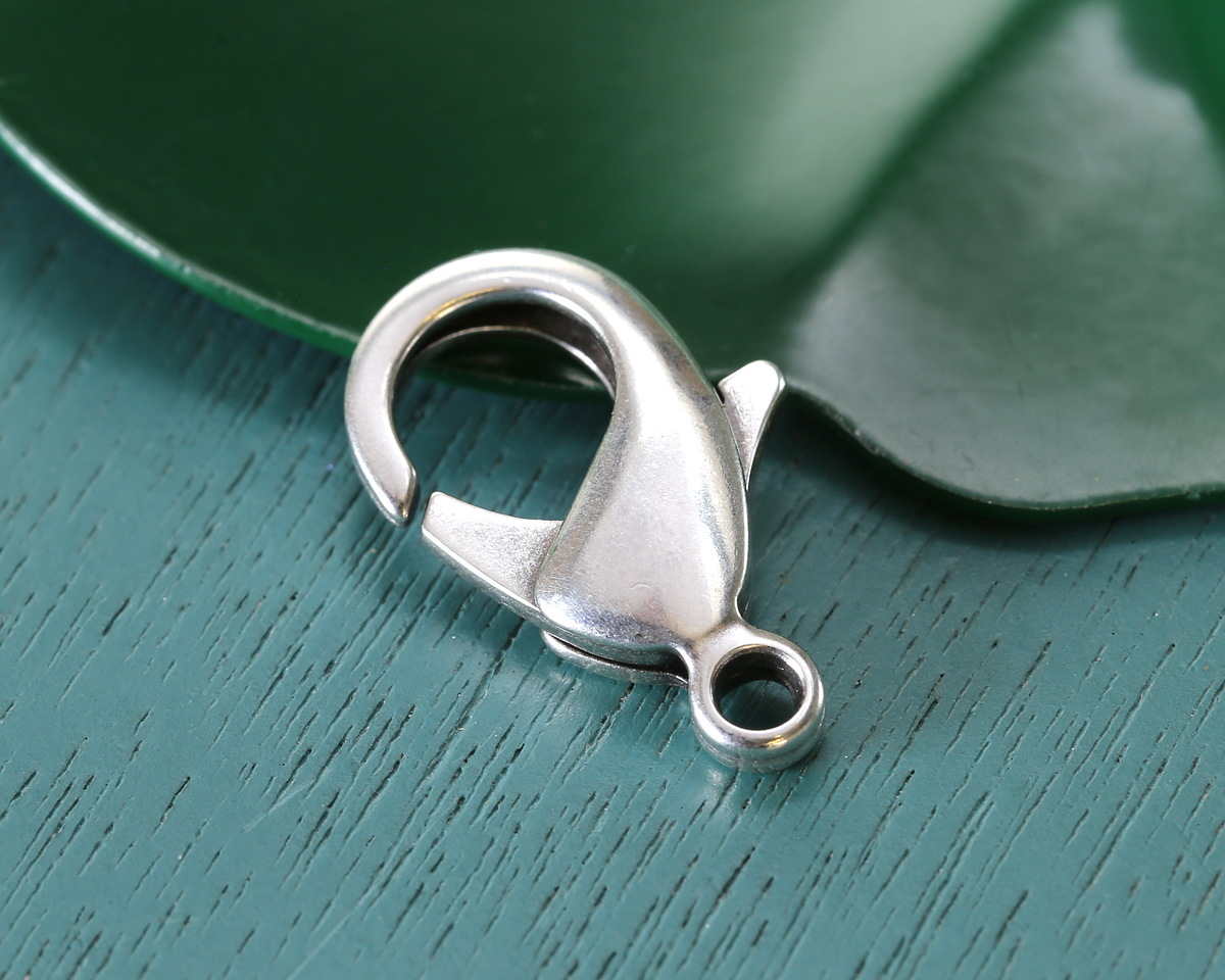 TierraCast Antique Silver (plated) Lobster Clasp 23x13mm