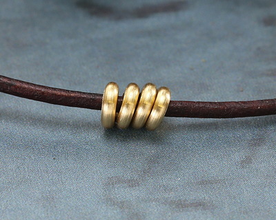 Mykonos Solid Brass Large Hole Spacer Rondelle 5mm