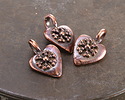 Mykonos Antique Copper (plated) Folksy Heart Focal 11x23mm