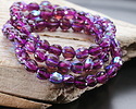 Czech Glass Amethyst AB w/ Purple Wash Faceted Melon Round 6mm