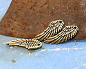 TierraCast Antique Brass (plated) Wing Pendant 10x27mm