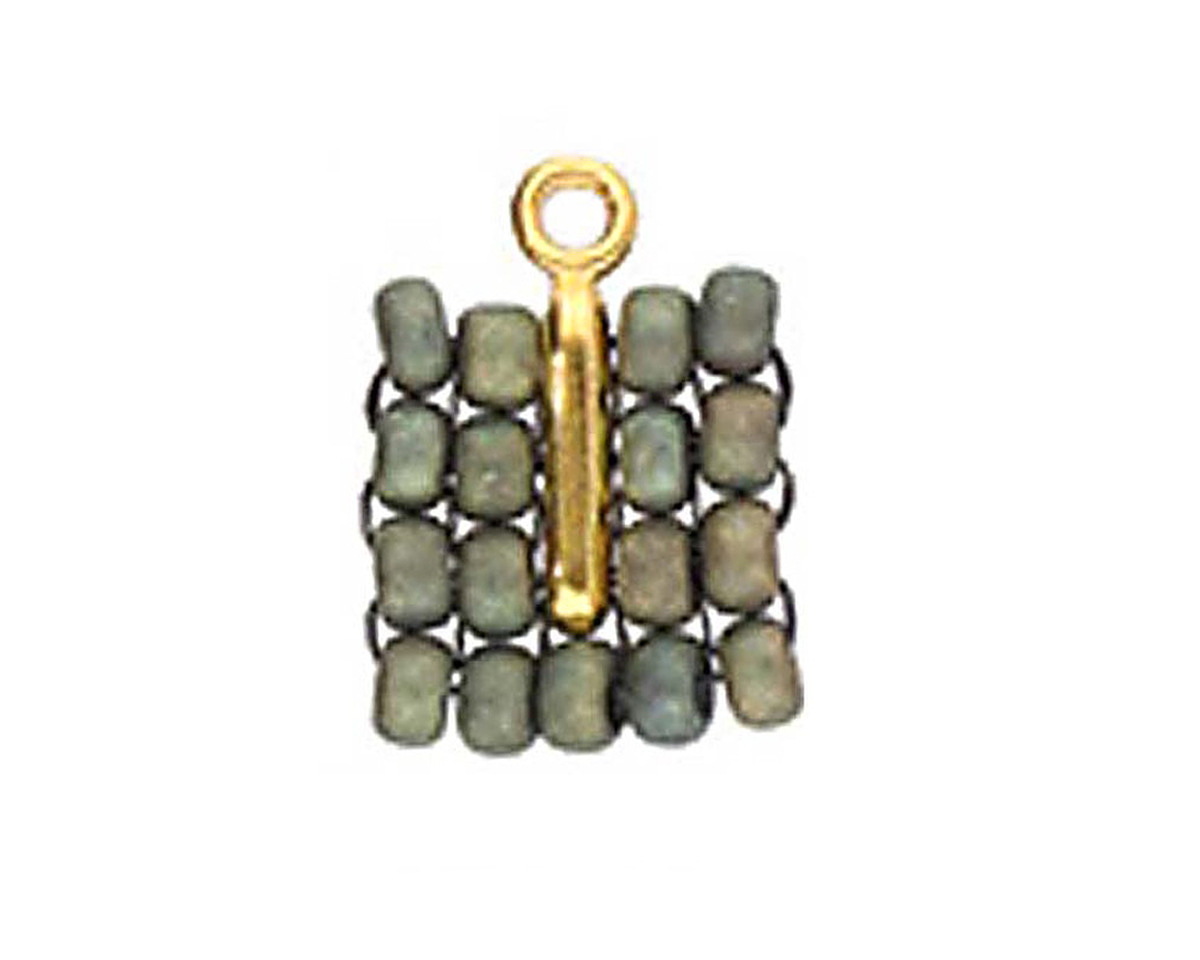 Cymbal Zakros 24K Gold (plated) End for 8/0 Round Seed Beads 3x12mm