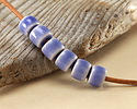 Mykonos Ceramic Periwinkle Tube Spacer 7x8mm