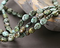 African Turquoise Flat Oval 8x6mm