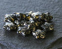 Czech Glass Jet w/ Gold Wash Star 12mm