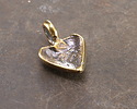 Mykonos Antique Brass (plated) Folksy Heart Focal 11x23mm